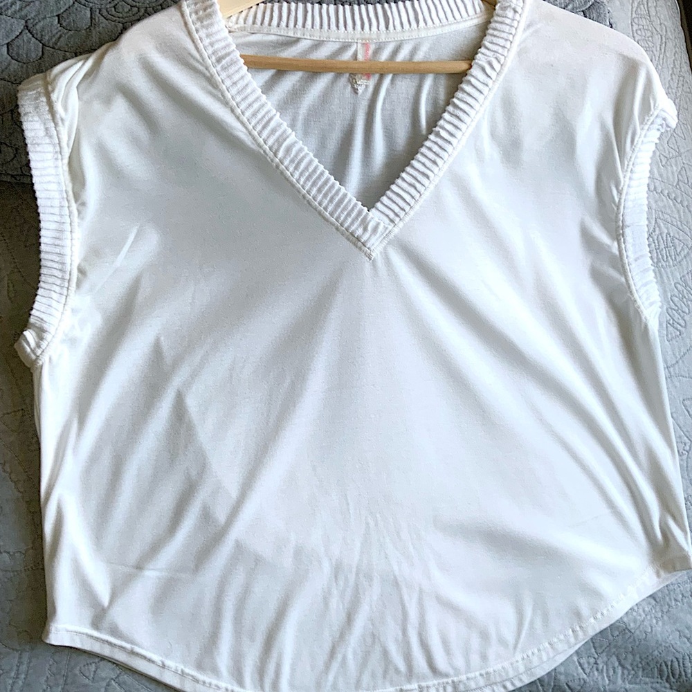 Free People Movement White Medium Sleeveless Top